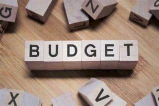 budget written in wooden blocks