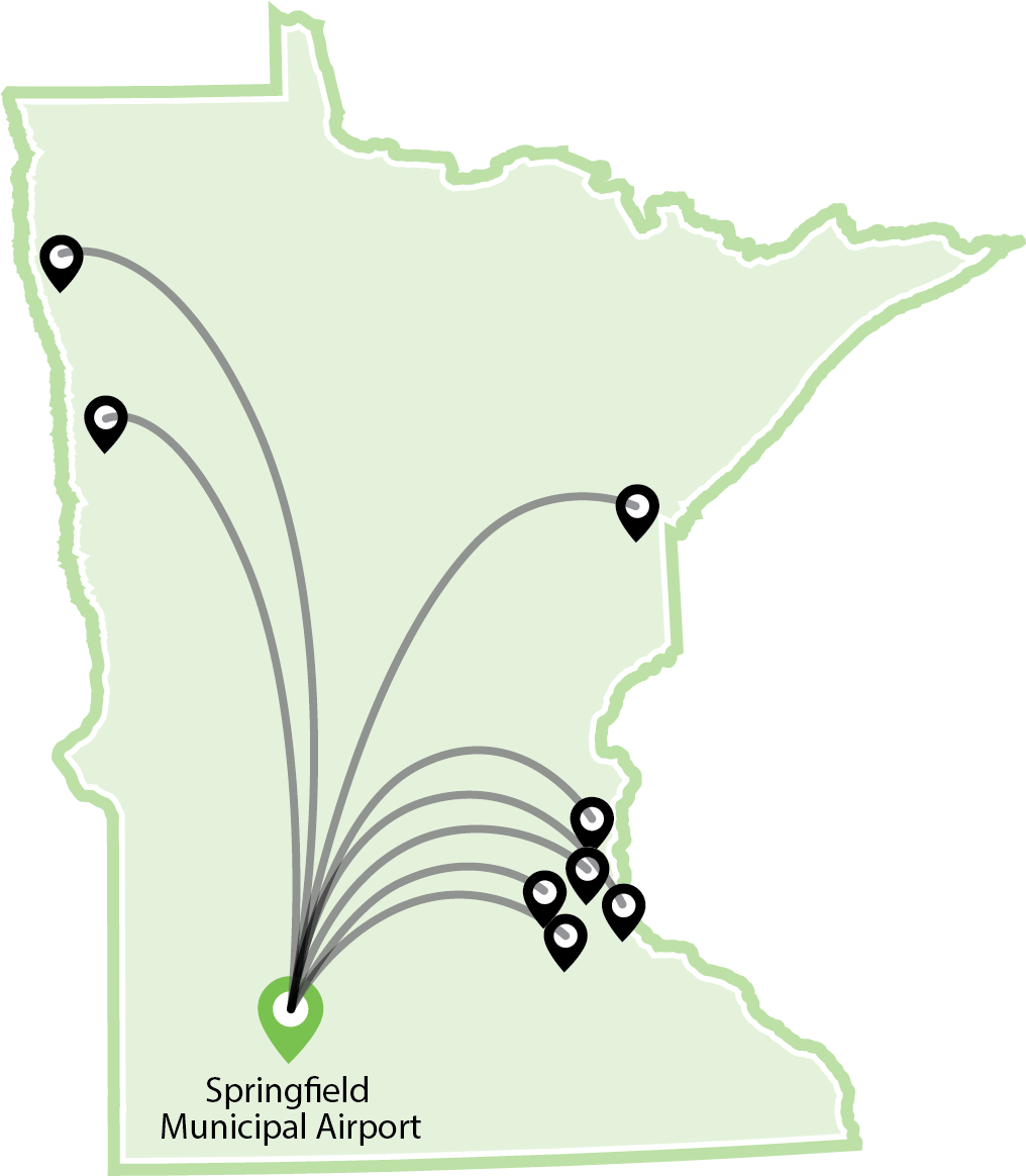 springfield municipal airport location map infographics