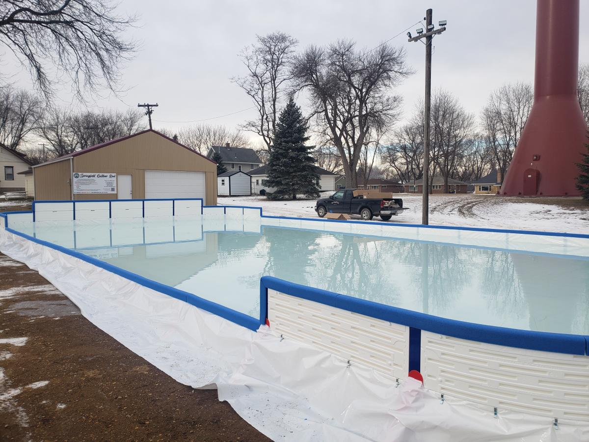 springfields outdoor rink with back truck