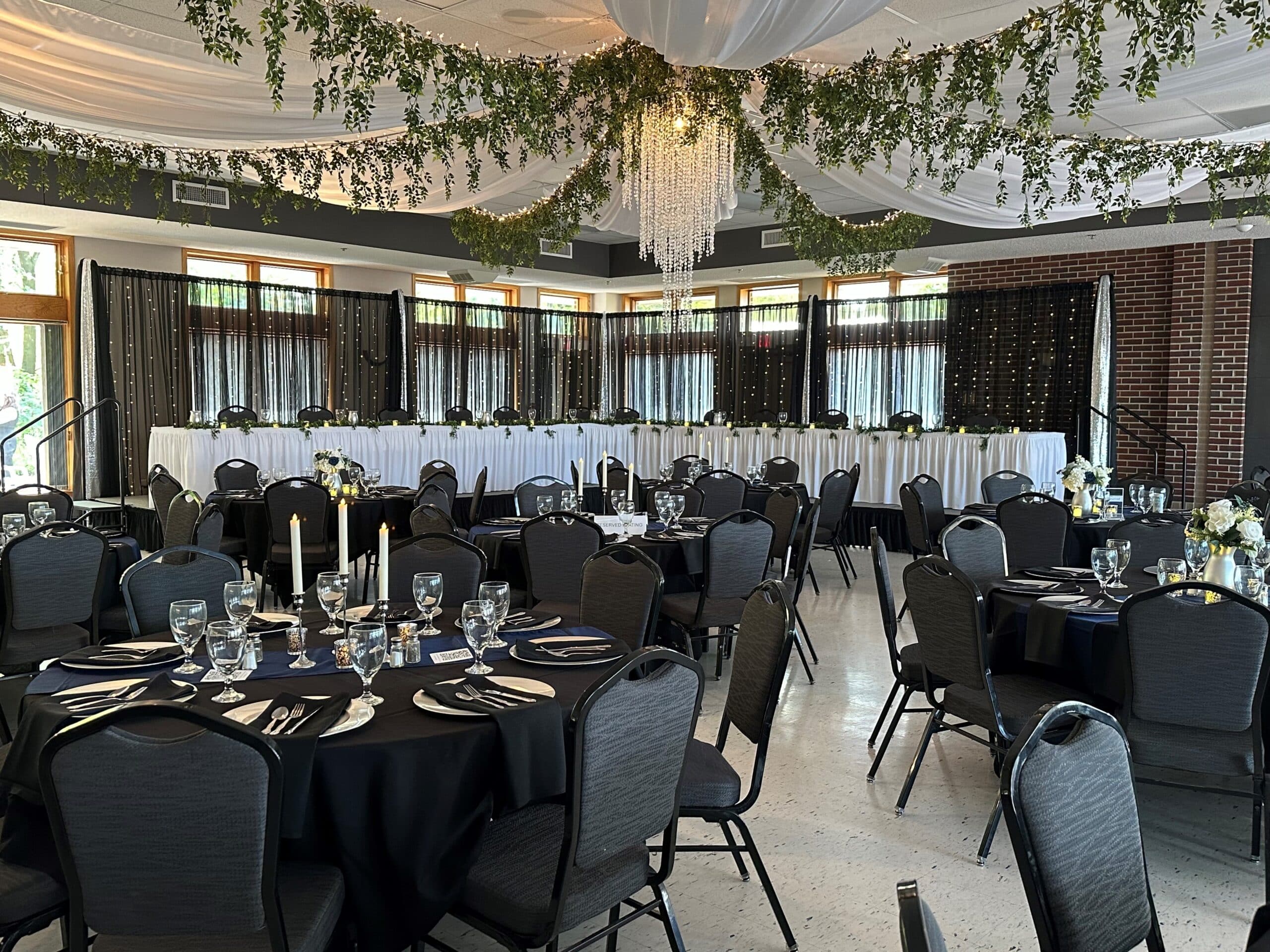 wedding reception set up