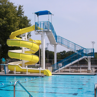 springfield community pool with waterslide