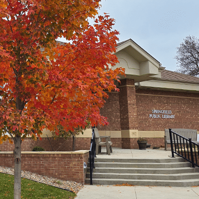 springfield public library mn fall from the front